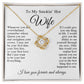 To My Beautiful Wife Necklace, Wedding Anniversary Jewelry for Women, Anniversary Gifts For Wife From Husband To My Wife Necklace Message Card and Necklace Gift Box Gift Box Styles on Birthday, Wedding, Anniversary, Valentine Love knot Thang
