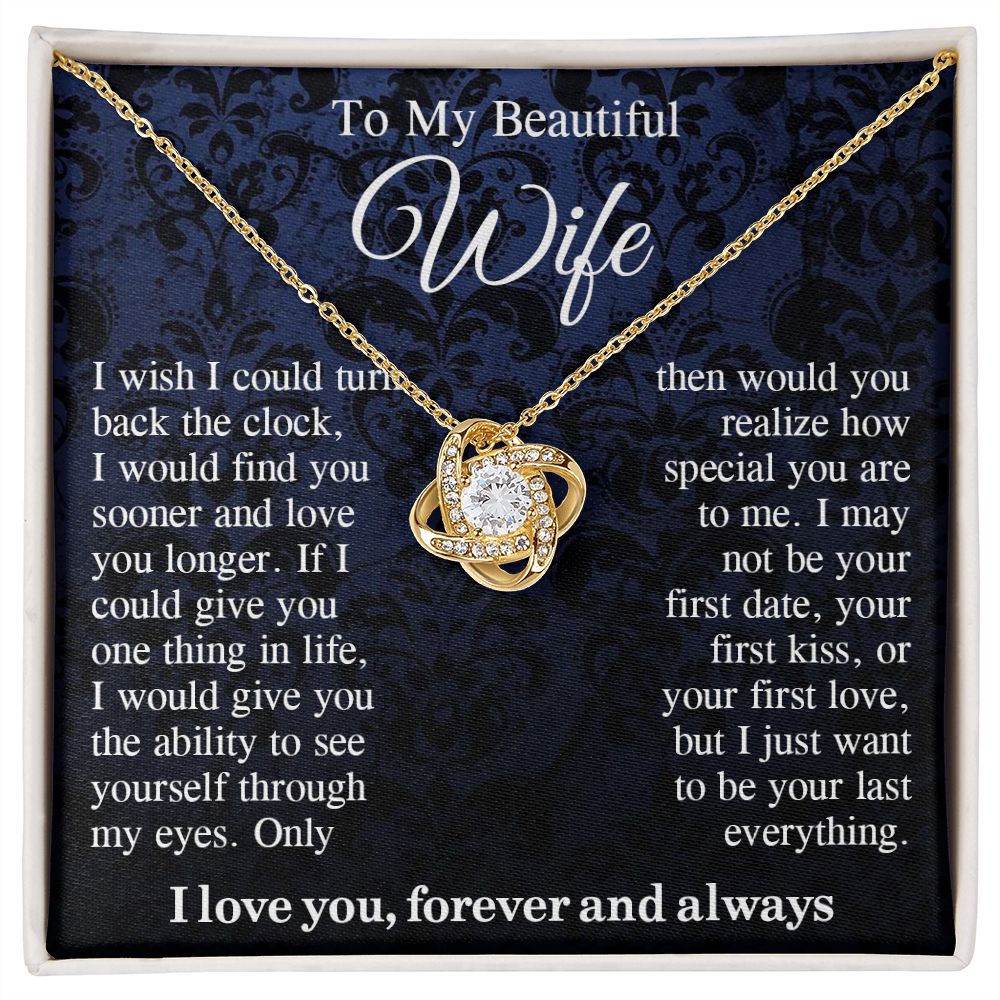 To My Beautiful Soulmate Necklace Gift For Her, Wife Gifts From Husband, Valentine Gifts For Wife From Husband To My Soulmate Necklace Message Card and Necklace Gift Box Gift Box Styles on Birthday, Wedding, Anniversary, Valentine Love knot Thang