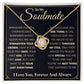 Couples Gifts, To My Beautiful Soulmate Necklace From Husband, Necklace For Wife From Husband, Wife Wedding From Husband, To My Wife, Necklace Custom Name Message Card and Gift Box Styles on Birthday, Christmas, Wedding, Anniversary Love knot Thang