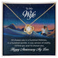 Couples Gifts Necklace To My Wife Necklace Gifts For My Wife, I Love You, Happy Anniversary My Love, Love Knot Meaningful Necklace Message Card and Gift Box Styles on Birthday, Christmas, Anniversary Love knot Thang