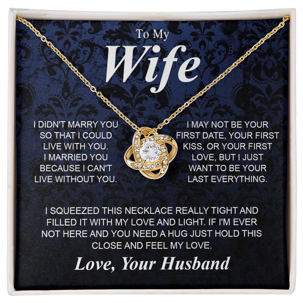 To My Soulmate Necklace Gifts for Wife from Husband, Soulmate Valentine Gifts, Gift for Soulmate Necklace Message Card and Necklace Gift Box Gift Box Styles on Birthday, Wedding, Anniversary, Valentine Love knot Thang