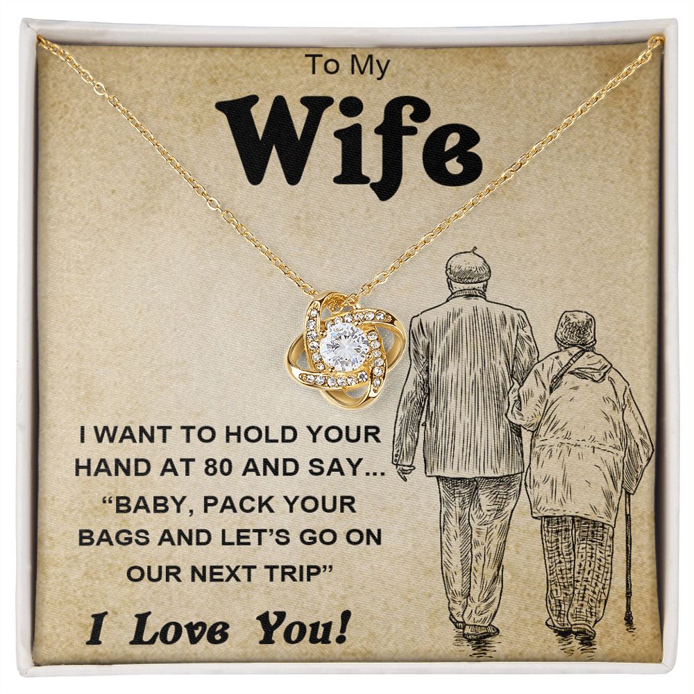 Soulmate Necklace For Women, Soulmate Gifts For Her, Future Wife Necklace, Necklaces Girlfriend, To My Wife Necklace, Wife Necklace From Husband, Necklace Message Card and Gift Box Styles on Birthday, Christmas, Valentine, Anniversary Love knot Thang