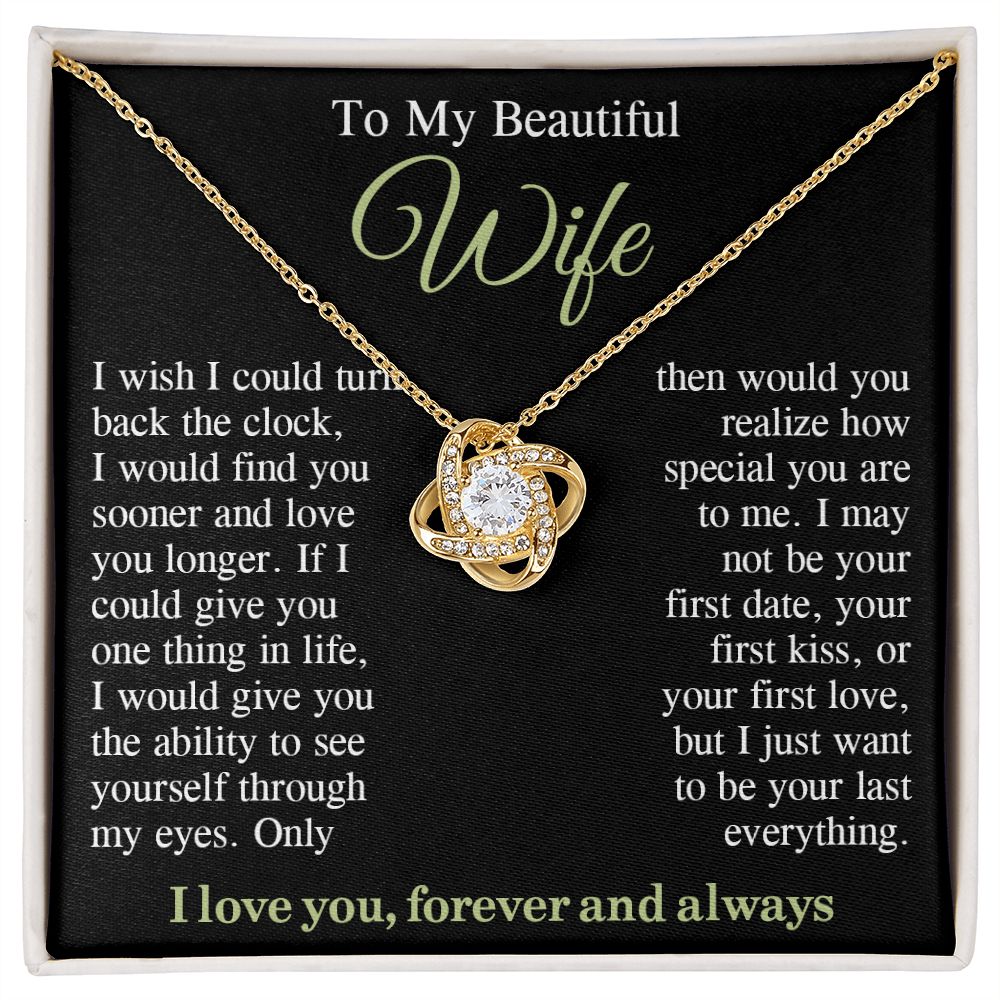 To My Beautiful Soulmate Necklace Gift for Her, Wife Gifts From Husband, Anniversary Gifts For Wife From Husband To My Soulmate Necklace Message Card and Necklace Gift Box Gift Box Styles on Birthday, Wedding, Anniversary, Valentine Love knot Thang