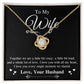 Valentine To My Soulmate Necklace Gifts for Wife from Husband, Wife Anniversary Gifts, Gift for Soulmate Necklace Message Card and Necklace Gift Box Gift Box Styles on Birthday, Wedding, Anniversary, Valentine Love knot Thang