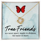To My True Girlfriend Necklace, Brother to Sister, Birthday For Sister from Brother, Love Knot Meaningful Necklace Message Card and Gift Box Styles on Birthday, Christmas, Anniversary Love knot Thang