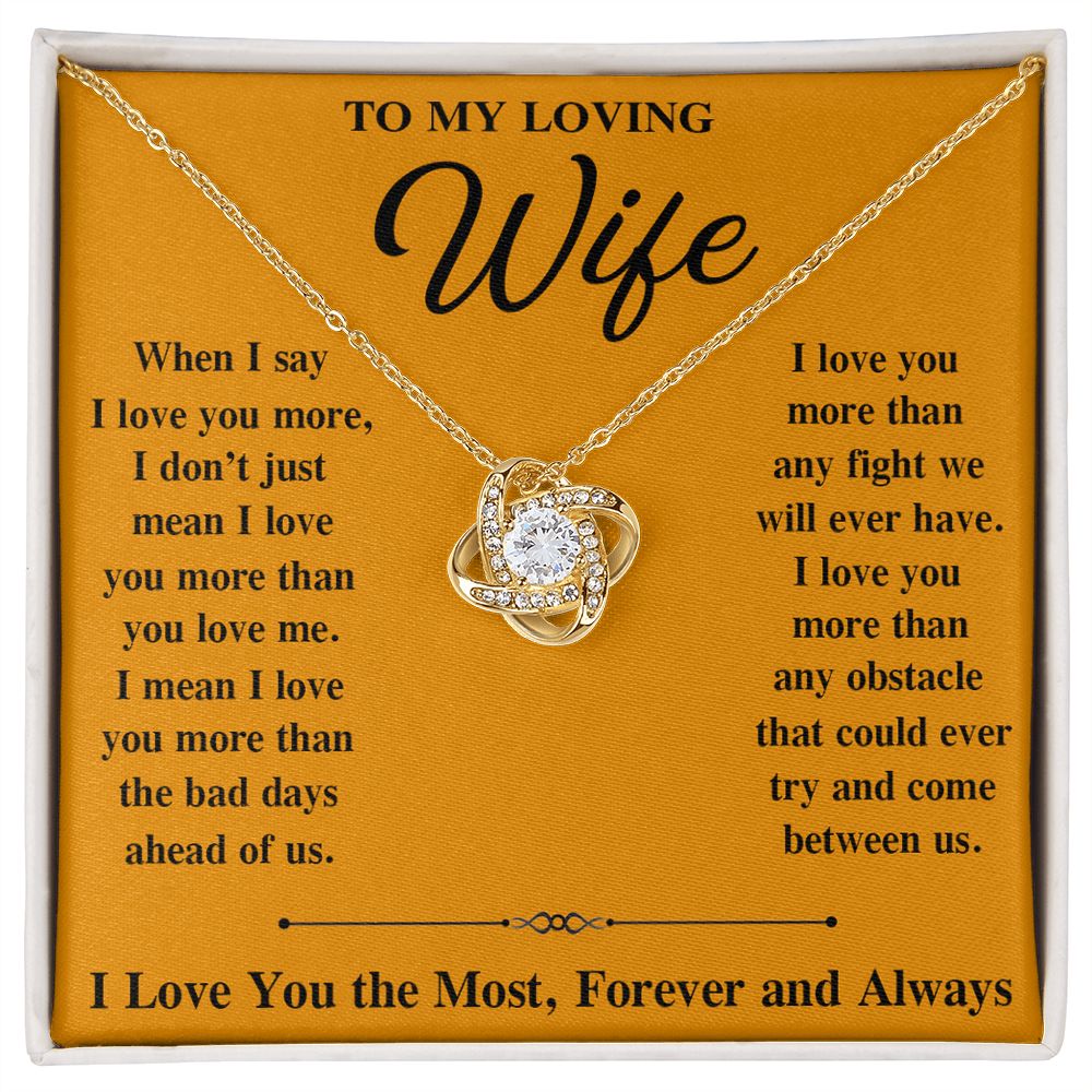 Soulmate Necklace For Women, To My Soulmate, Soulmate Gifts For Her, Future Wife Necklace, Necklaces For Girlfriend, To My Wife Necklace, Wife Necklace From Husband Necklace Message Card and Gift Box Styles on Birthday, Christmas, Valentine Love knot Than