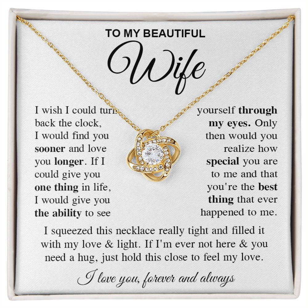 To My Soulmate Necklace Gift for Her, Soulmate Gifts From Husband, Necklaces For Wife From Husband To My Soulmate Necklace Message Card and Necklace Gift Box Gift Box Styles on Birthday, Wedding, Anniversary, Valentine Love knot Thang