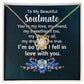 Couples Gifts, Beautiful Soulmate Necklace Gifts From Husband, Wedding Anniversary Jewelry For Wife From Husband, Wife Birthday From Husband, To My Unbiological Sister Message Card and Gift Box styles On Birthday, Christmas, Anniversary  Love knot Thang