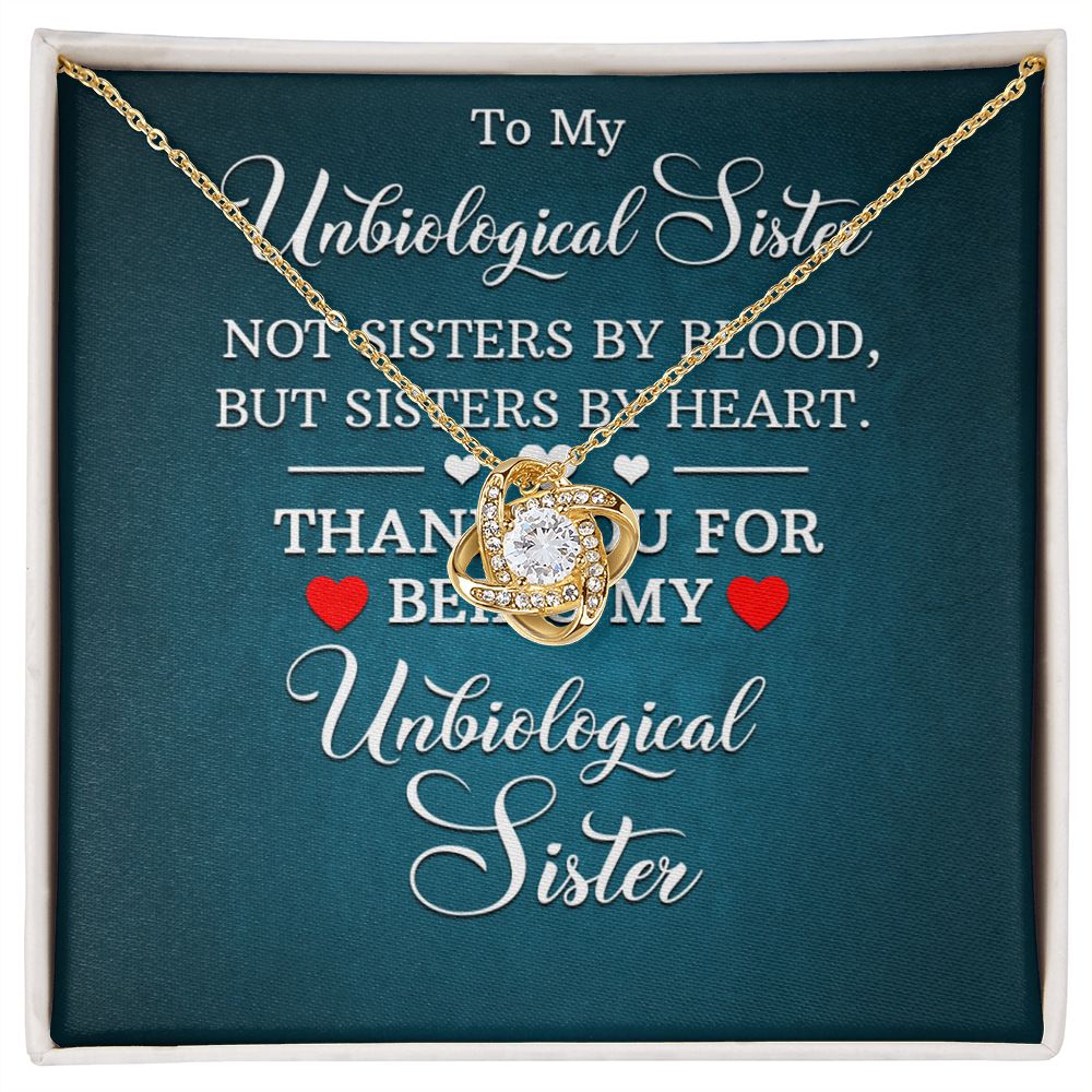 Wife Necklace Gifts From Husband, Wedding Anniversary Jewelry For Wife From Husband, Wife Birthday Gifts From Husband, To My Unbiological Sister Message Card and Gift Box styles On Birthday, Christmas, Anniversary Love knot Thang