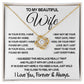 To My Beautiful Wife Necklace, Soulmate Jewelry For Women, Wife Necklace From Husband, Soulmate Birthday Gifts Necklace For Wife, Soulmate Gifts For Her, To My Future Wife Necklace Soulmate Love knot Thang