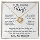 Wife Necklace from Husband, Anniversary Romantic Gifts for Wife from Husband to My Wife Necklaces for Wife Birthday Gifts, Wife Jewelry Necklace Message Card and Necklace Gift Box Gift Box Styles on Birthday, Wedding, Anniversary, Valentine Love knot Than
