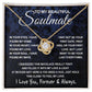 To My Beautiful Soulmate Necklace, Soulmate Jewelry For Women, Wife Necklace From Husband, Wife Anniversary Gifts Necklace For Wife, Soulmate Gifts For Her, To My Future Wife Necklace Soulmate Love knot Thang