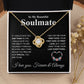 Beautiful Soulmate Necklace My Last Everything, Promise Necklace For Her, Fiance Gifts For Her, Valentine Gifts For Future Wife With Message Card Box LED, Soulmate Necklace For Women, To My Wife Necklace Love knot Thang
