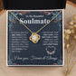 Beautiful Soulmate Necklace My Last Everything, Promise Necklace For Her, Fiance Gift For Her, Wedding Gifts For Future Wife With Message Card Box LED, Soulmate Necklace For Women, To My Wife Necklace Love knot Thang