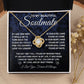 To My Beautiful Soulmate Necklace Gift for Her, Soulmate for Wife Birthday Gifts from Husband, Wedding Jewelry for Women, Soulmate Gifts, Message Card and Necklace Gifts Box Gift Box Styles on Birthday, Wedding, Anniversary, Valentine Love knot Thang