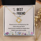 To My Best Friend On Her Wedding Day Necklace, Soul Sisters Necklace, BFF Necklace, Best Friend Gift Jewelry, Long Distance, Friends, Meaningful Necklace Message Card and Gift Box Styles on Birthday, Christmas, Anniversary  Love knot Thang