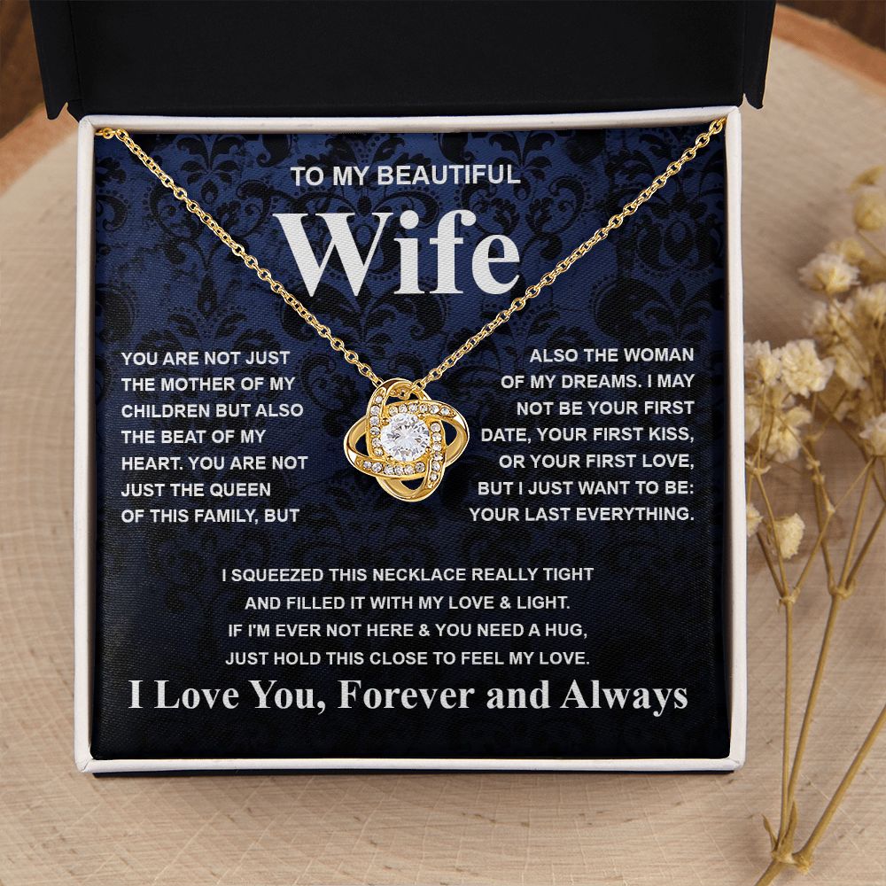 Gifts For Wife Birthday Gifts From Husband Necklace Valentines Days, Necklace for Future Soulmate, Wedding Necklace Jewelry for Wife Necklace Gifts from Husband - Soulmate Gift Necklace with Message Card and Gift Box Love knot Thang