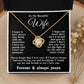 Gifts for Wife Necklace from Husband, Gifts for Wife from Husband, Anniversary Gifts for Her Gifts Soulmate Message Card and Necklace Gift Box Gift Box Styles on Birthday, Wedding, Anniversary, Valentine Love knot Thang