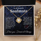 To My Beautiful Soulmate Necklace My Last Everything, Promise Necklace For Her, Fiance Gifts For Her, Wedding Gifts For Future Wife With Message Card Box LED, Soulmate Necklace For Women, To My Wife Necklace Love knot Thang