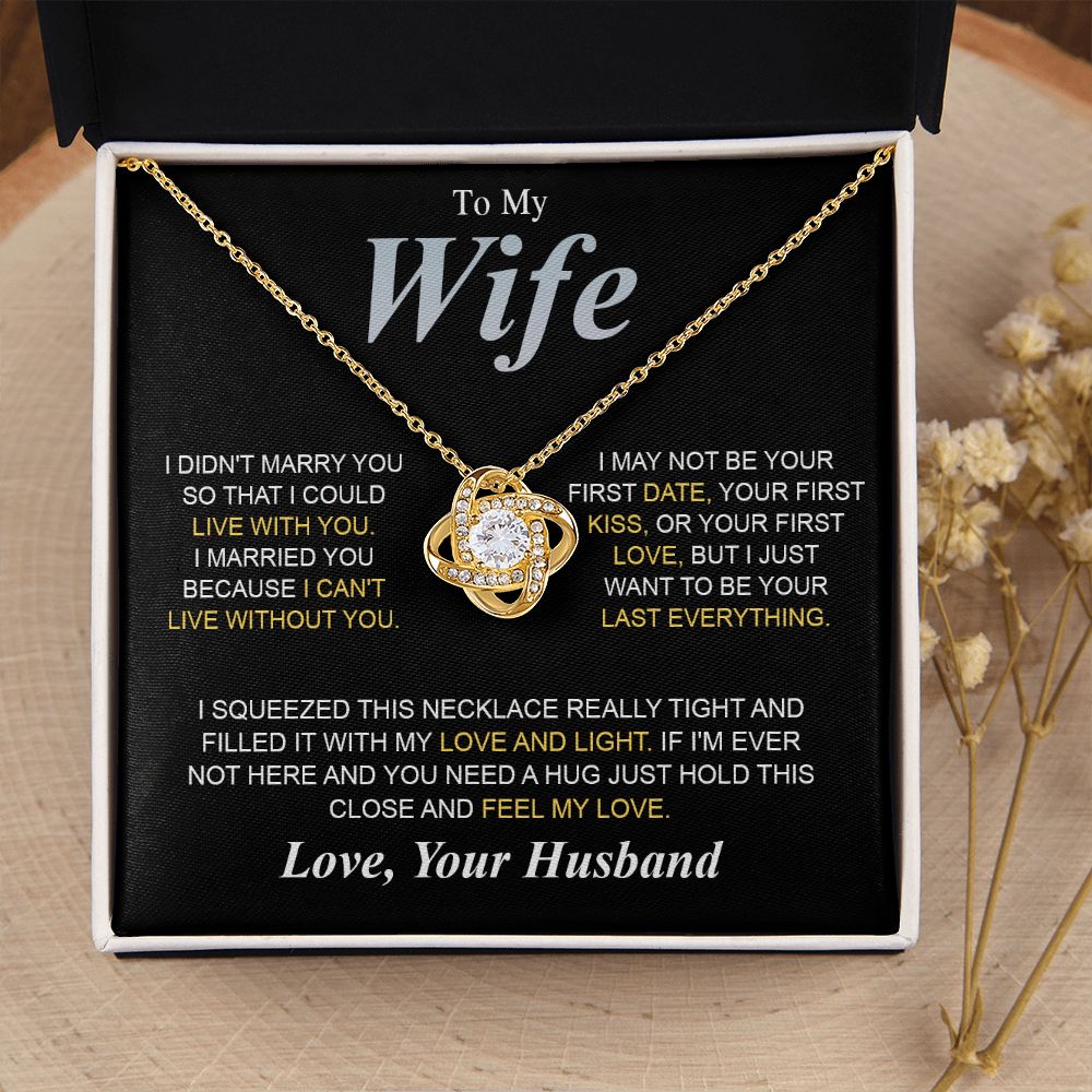 To My Beautiful Soulmate Necklace Gifts for Wife from Husband, Soulmate Valentine Gifts, Gift for Soulmate Message Card and Necklace Gift Box Gift Box Styles on Birthday, Wedding, Anniversary, Valentine Love knot Thang