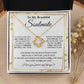 Couples Gifts To My Beautiful Soulmate Necklace From Husband, Wedding Anniversary For Wife From Husband, Wife Wedding From Husband, To My Wife, Necklace Custom Name Message Card and Gift Box Styles on Birthday, Christmas, Wedding, Anniversary Love knot Th