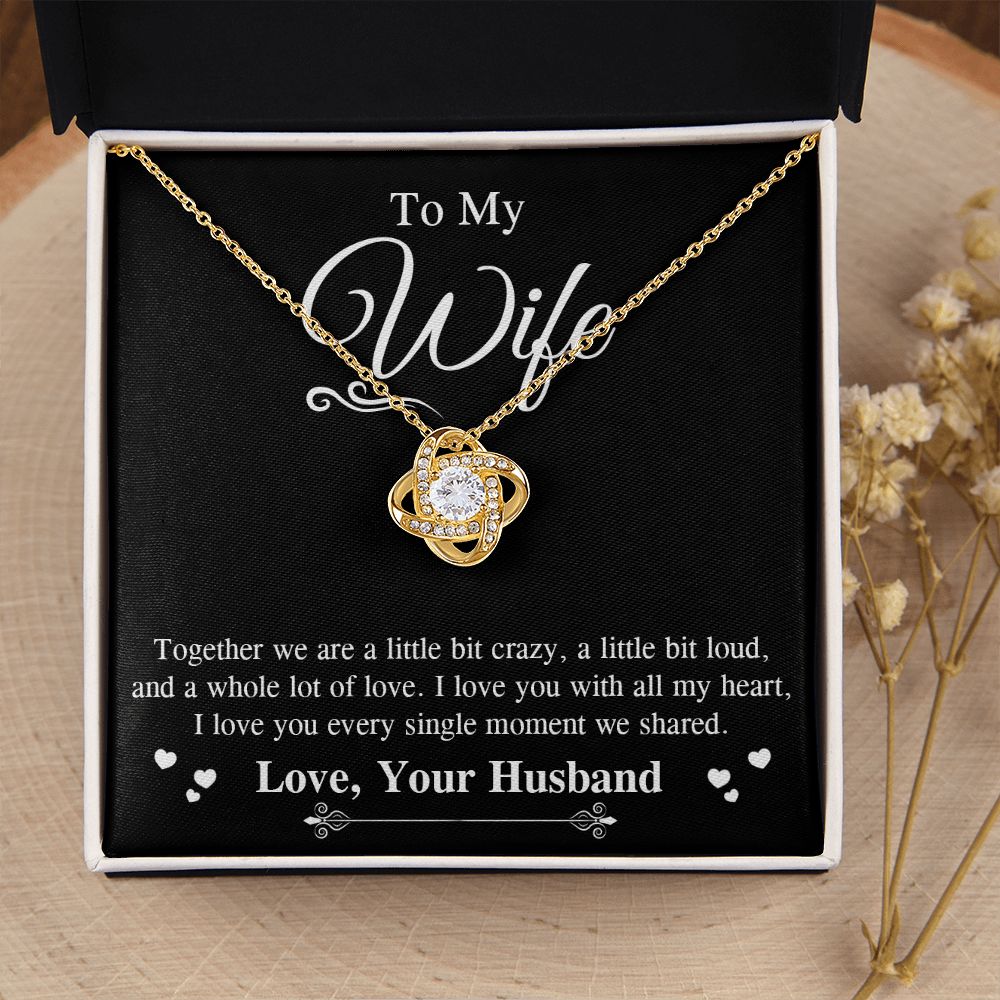 Valentine To My Soulmate Necklace Gifts for Wife from Husband, Wife Anniversary Gifts, Gift for Soulmate Necklace Message Card and Necklace Gift Box Gift Box Styles on Birthday, Wedding, Anniversary, Valentine Love knot Thang