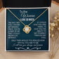 To The Woman Necklace Future Wife Gifts, Promise Necklace For Her, Fiance Gifts For Her, Valentine Birthday Gifts For Future Wife With Message Card Box LED, Soulmate Necklace For Women, To My Wife Necklace Love knot Thang