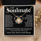 Couples Gifts Necklace To My Soulmate Necklace Birthday Christmas Jewelry Romantic Gifts For My Wife Pendant Jewelry with Message Card and Box Necklaces for Women Valentines Day Happy Anniversary Wedding Present Love knot Thang