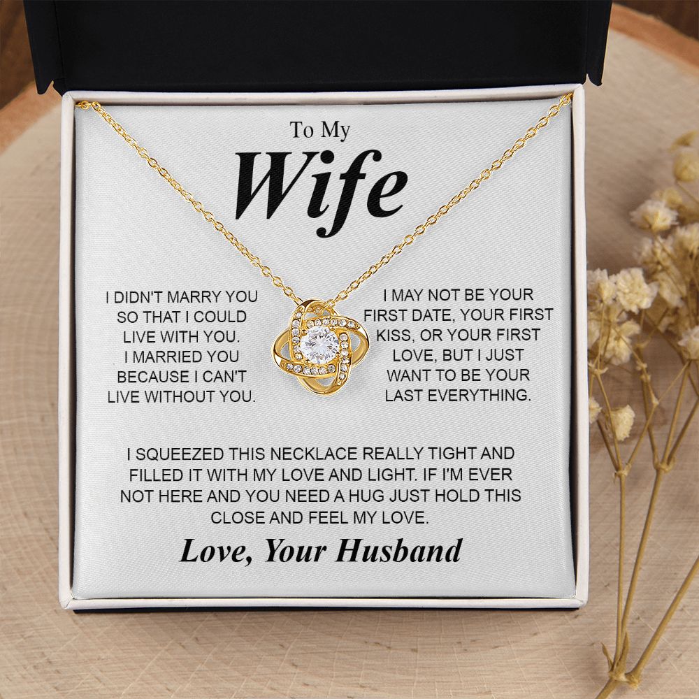 To My Beautiful Soulmate Necklace Gifts for Wife from Husband, Soulmate Valentine Gifts, Gift for Soulmate Necklace Message Card and Necklace Gift Box Gift Box Styles on Birthday, Wedding, Anniversary, Valentine Love knot Thang