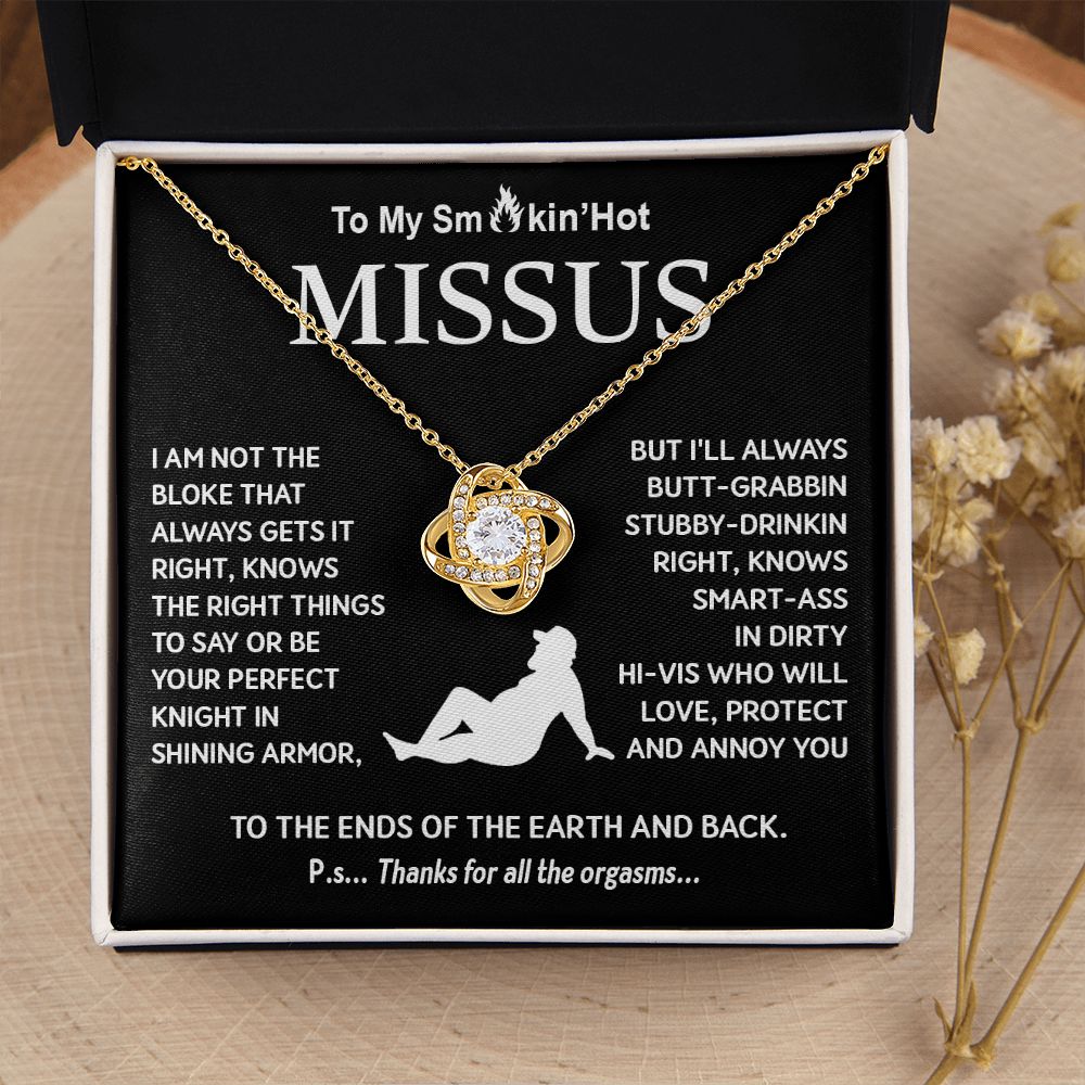 To My Soulmate Necklace For Women, Funny Gifts For Girlfriend, Valentine For Wife Presents For Girlfriend, Best Birthday Meaningful Gift Ideas For Wife, Women Romantic Jewelry For Her Anniversary, Birthday, Valentine Love knot Thang
