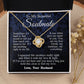 Soulmate Necklace from Husband, Anniversary Romantic Gift for Wife from Husband to My Wife Necklaces for Wife Birthday Gifts, Wife Jewelry Necklace Message Card and Necklace Gift Box Gift Box Styles on Birthday, Wedding, Anniversary, Valentine Love knot T