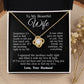 Wife Necklace from Husband, Wedding Anniversary Romantic Gifts for Wife from Husband to My Wife Necklaces for Wife Birthday Gifts, Wife Jewelry Necklace Message Card and Necklace Gift Box Gift Box Styles on Birthday, Wedding, Anniversary, Valentine Love k