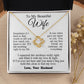 Wife Necklace from Husband, Anniversary Romantic Gifts for Wife from Husband to My Wife Necklaces for Wife Birthday Gifts, Wife Jewelry Necklace Message Card and Necklace Gift Box Gift Box Styles on Birthday, Wedding, Anniversary, Valentine Love knot Than