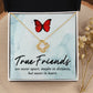 To My True Girlfriend Necklace, Brother to Sister, Birthday For Sister from Brother, Love Knot Meaningful Necklace Message Card and Gift Box Styles on Birthday, Christmas, Anniversary Love knot Thang