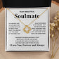 Gifts For Soulmate Birthday Gifts From Husband Necklace Valentines Days, Necklace for Future Soulmate, Valentine Necklace Jewelry for Wife Necklace Gifts from Husband - Soulmate Gift Necklace with Message Card and Gift Box Love knot Thang
