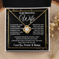 To My Beautiful Wife Necklace, Soulmate Jewelry For Women, Wife Necklace From Husband, Soulmate Gifts Necklace For Wife, Soulmate Gifts For Her, To My Future Wife Necklace Soulmate Love knot Thang