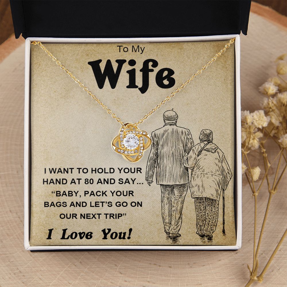 Soulmate Necklace For Women, Soulmate Gifts For Her, Future Wife Necklace, Necklaces Girlfriend, To My Wife Necklace, Wife Necklace From Husband, Necklace Message Card and Gift Box Styles on Birthday, Christmas, Valentine, Anniversary Love knot Thang