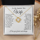 To My Beautiful Wife Necklace, Wedding Anniversary Jewelry for Women, Anniversary Gifts For Wife From Husband To My Wife Necklace Message Card and Necklace Gift Box Gift Box Styles on Birthday, Wedding, Anniversary, Valentine Love knot Thang