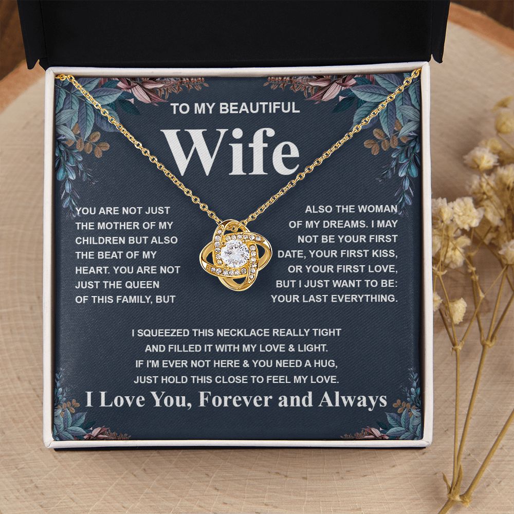 Gifts For Wife Birthday Gifts From Husband Necklace Valentines Days, Necklace for Future Soulmate, Birthday Wedding Jewelry for Wife Necklace Gifts from Husband - Soulmate Gift Necklace with Message Card and Gift Box Love knot Thang