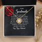 Soulmate Necklace Gifts From Husband, Wedding Anniversary Jewelry For Wife From Husband, Wife Birthday Gifts From Husband, To My Unbiological Sister Message Card and Gift Box styles On Birthday, Christmas, Anniversary  Love knot Thang