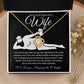To My Beautiful Wife Necklace For Women, Funny Gifts For Girlfriend,Valentine Christmas Presents For Girlfriend, Best Birthday Meaningful Gift Ideas For Wife, Women Romantic Jewelry For Her Anniversary Message Card and Gift Box Styles Love knot Thang
