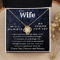 To My Wife Necklace To My Future Wife Necklace Gifts, Promise Necklace For Her, Fiance Gifts For Her, Valentine Necklace Gifts For Soulmate From Husband With Message Card Box LED, Soulmate Necklace For Women, To My Wife Necklace Love knot Thang