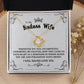 Personalized Valentine Gift For Badass Wife, To My Wife Necklace For Women, Soulmate Necklace, To My Wife Necklace From Husband, Necklace Custom Name Message Card and Gift Box Styles on Birthday, Christmas, Wedding, Anniversary Love knot Thang