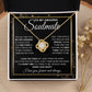 To My Amazing Solmate Necklace Gift From Husband To My Badass Wife Pendant Valentine Jewelry with Message Card and Gift Box. Gift for Wife. Necklace Gift Set for Wife Necklace Gifts Box Gift Box Styles Love knot Thang