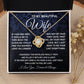 To My Beautiful Wife Necklace, Soulmate Jewelry For Women, Wife Necklace From Husband, Soulmate Gift For Her, To My Future Soulmate Necklace Message Card and Necklace Gift Box Gift Box Styles on Birthday, Wedding, Anniversary, Valentine Love knot Thang