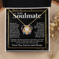 Couples Gifts Necklace To My Soulmate Necklace Anniversary Wedding Jewelry Romantic Gifts For My Wife Pendant Jewelry with Message Card and Box Necklaces for Women Valentines Day Happy Anniversary Wedding Present Love knot Thang