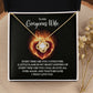 Couples Gifts, To My Gorgeous Wife Necklace Gifts From Husband, Wedding Anniversary Jewelry For Wife From Husband, Wife Birthday From Husband, To My Soulmate Message Card and Gift Box styles On Birthday, Christmas, Anniversary  Love knot Thang