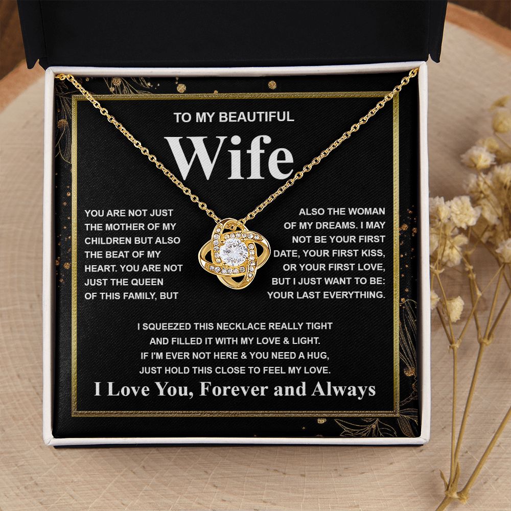 Gifts For Wife Birthday Gifts From Husband Necklace Valentines Days, Necklace for Future Soulmate, Valentine Wedding Jewelry for Wife Necklace Gifts from Husband - Soulmate Gift Necklace with Message Card and Gift Box Love knot Thang