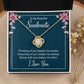 To My Beautiful Soulmate Necklace for her Jewelry For Her Couples Gifts Necklaces For Soul Mate Christmas Jewelry, Love Knot Meaningful Necklace Message Card and Gift Box Styles on Birthday, Christmas, Anniversary  Love knot Thang