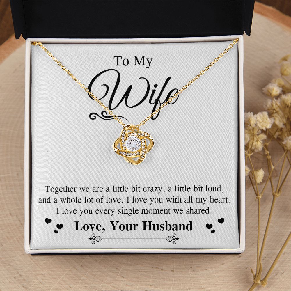 Valentine To My Soulmate Necklace Gifts for Wife from Husband, Soulmate Anniversary Gifts, Gift for Soulmate Necklace Message Card and Necklace Gift Box Gift Box Styles on Birthday, Wedding, Anniversary, Valentine Love knot Thang